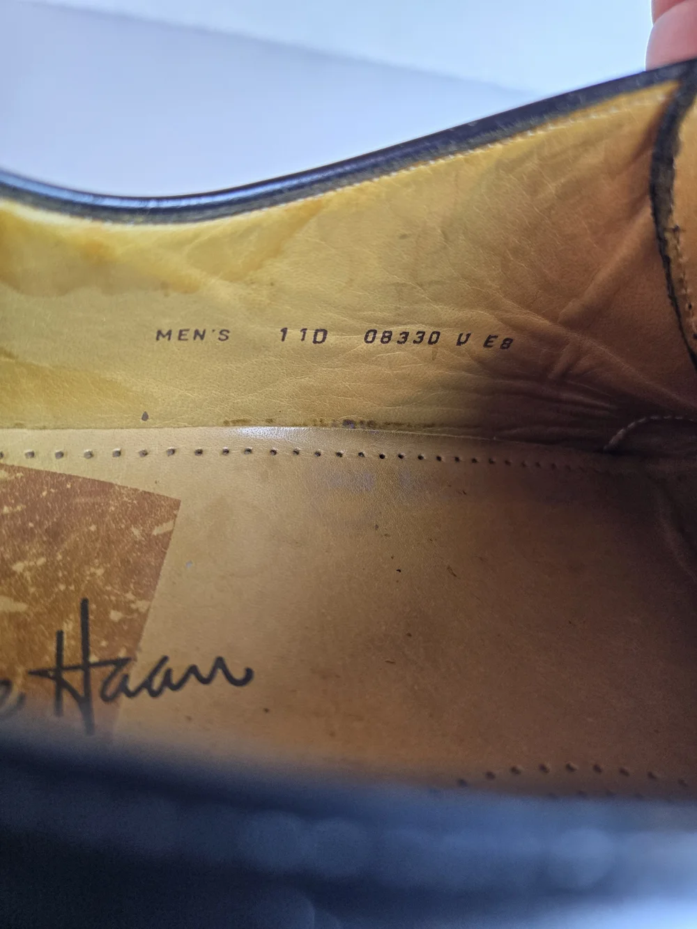 Cole Haan Black Leather Cap-Toe Derby Oxfords
